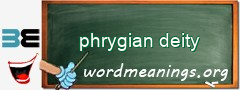 WordMeaning blackboard for phrygian deity